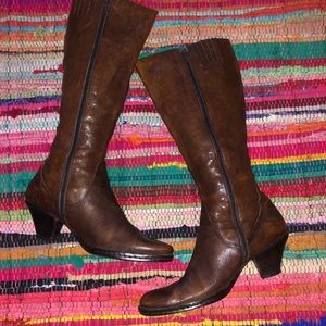 Born Brown Leather Tall Boots 8.5